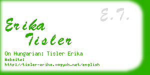 erika tisler business card